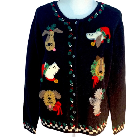 christmas sweater with dog